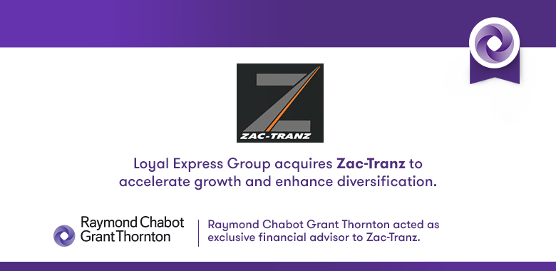 Raymond Chabot Grant Thornton - Loyal Express Group announces the acquisition of Zac-Tranz