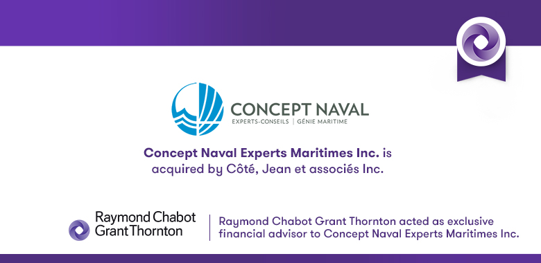 Concept Naval Experts Maritimes Inc. is acquired by Côté, Jean et associés Inc.
