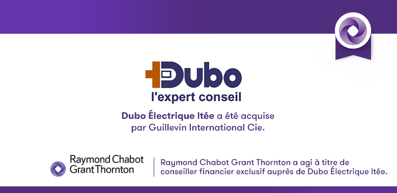 Dubo Électrique ltée a été acquise par Guillevin Internationale Cie.
